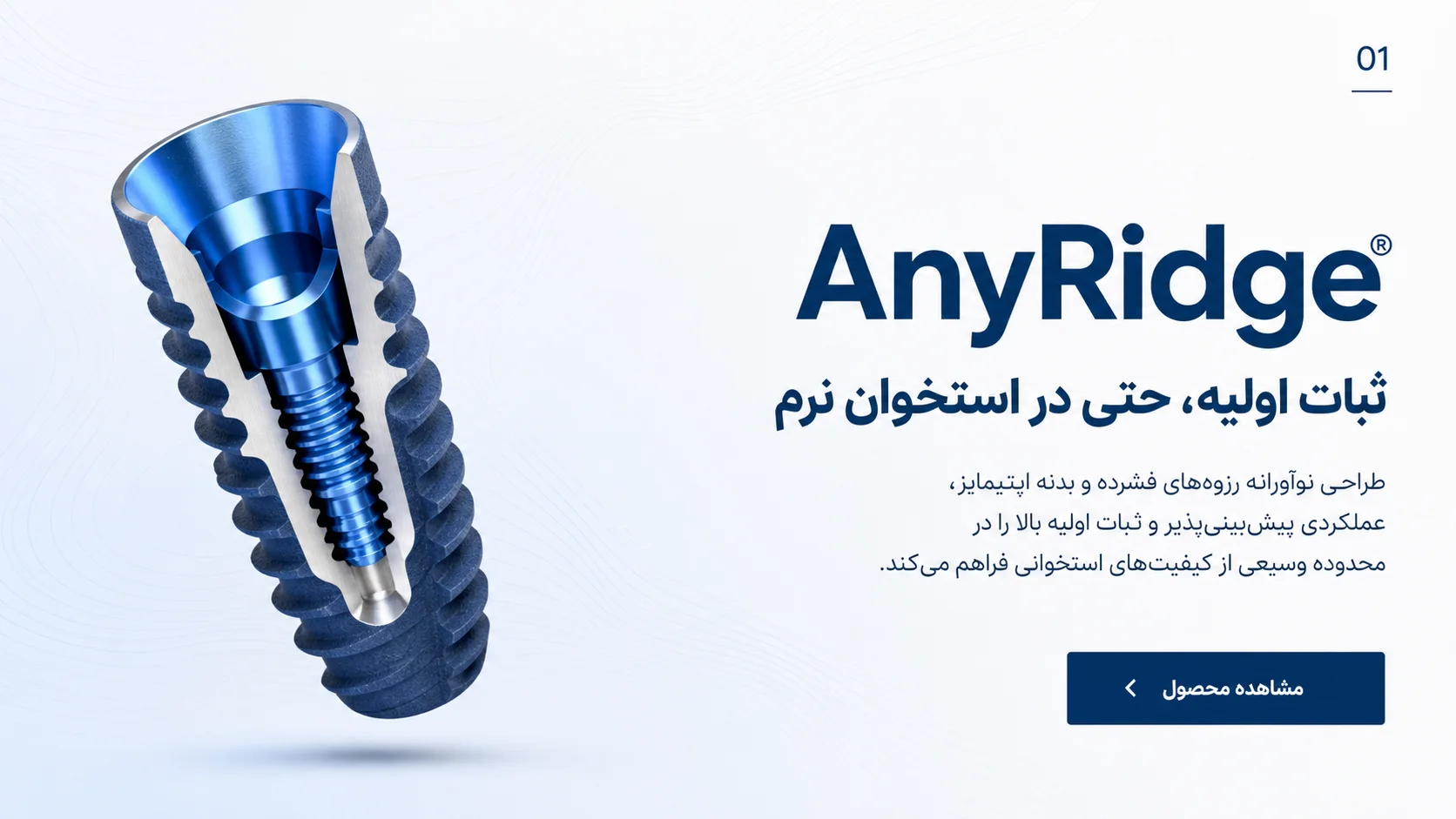AnyRidge، تمرکز بر ثبات اولیه و مدیریت استخوان نرم