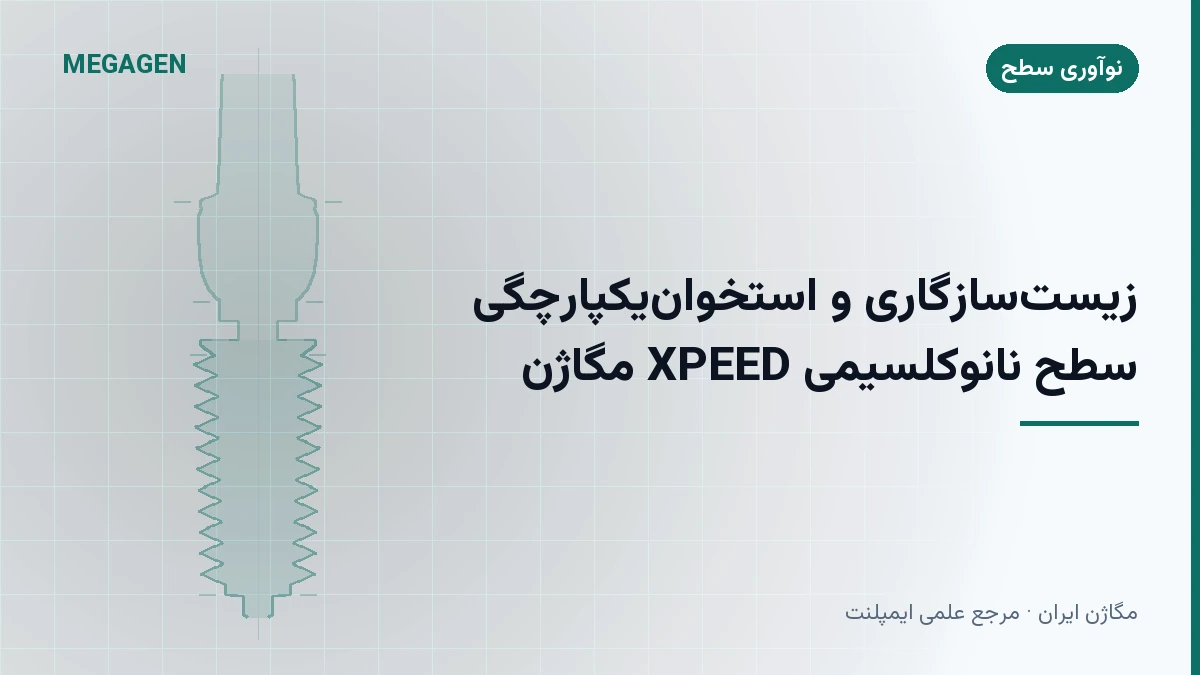 زیست‌سازگاری و استخوان‌یکپارچگی سطح نانوکلسیمی XPEED مگاژن